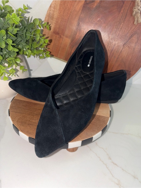 Birdies Shoes - Birdies The Goldfinch Suede Black Flat Shoes Womens Size 9